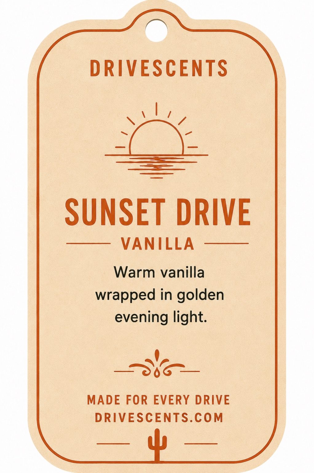 Sunset Drive | Car Air Freshener — Vanilla