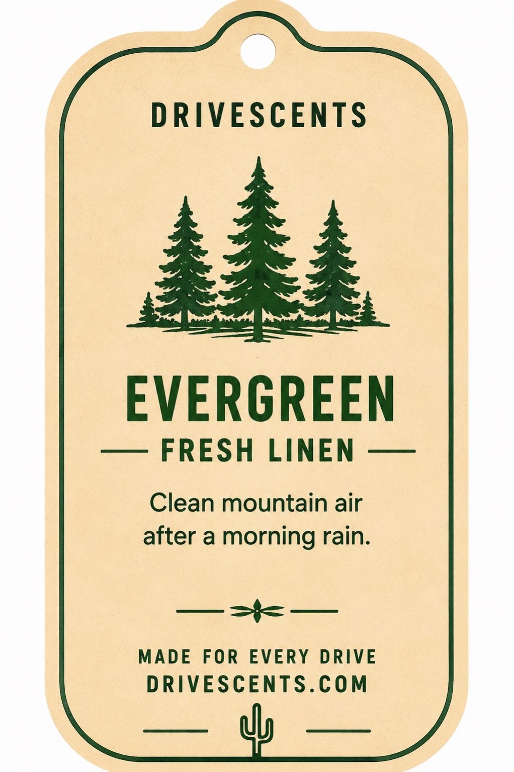 Evergreen | Car Air Freshener — Fresh Linen